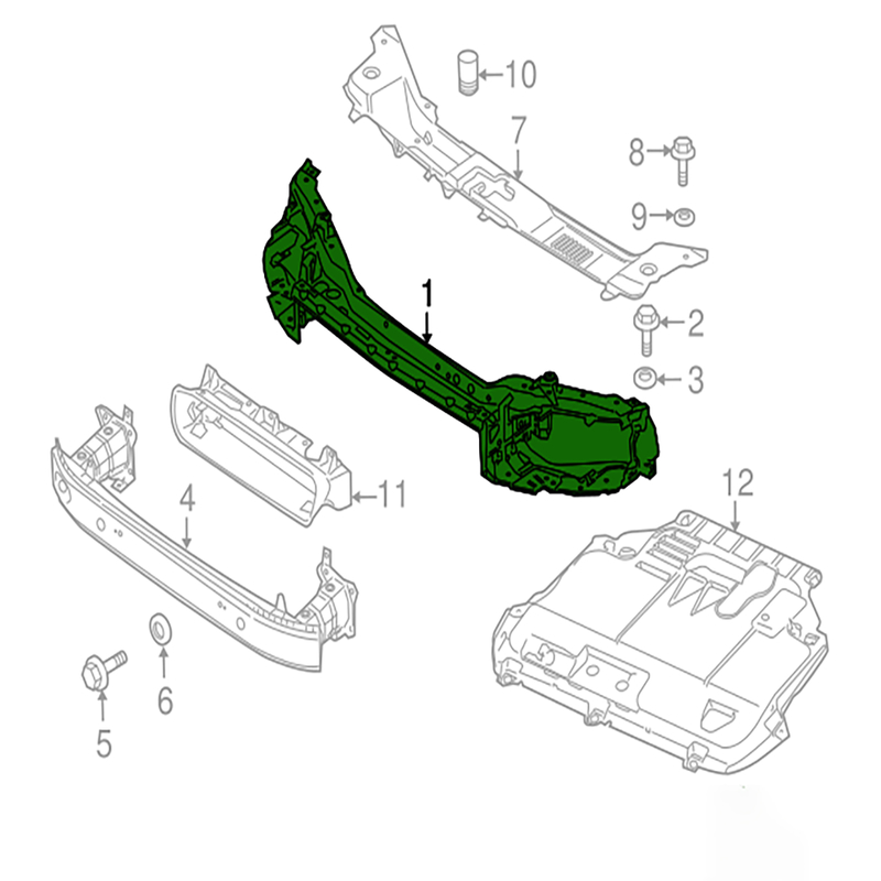 Supporto radiatore anteriore Womala Front OE 31335263 Telaio anteriore per Auto Parts S40 V50 C30